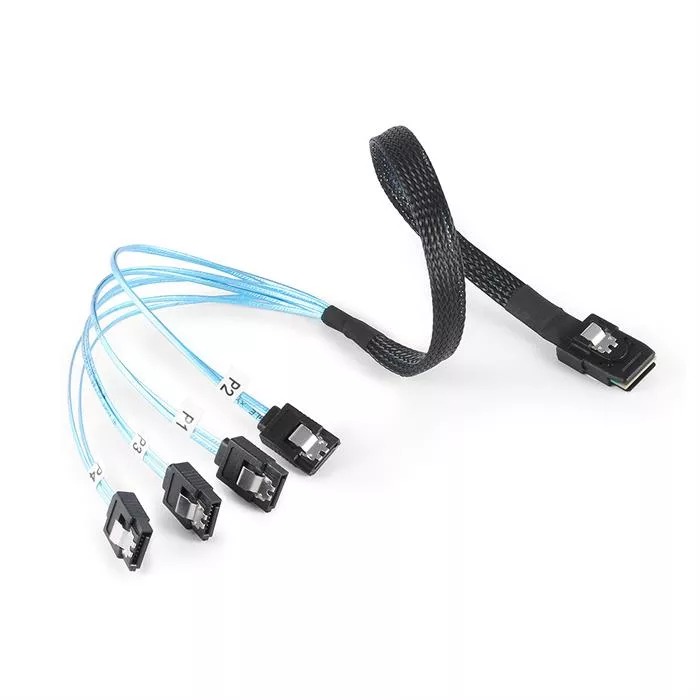 mini sas 36pin (sff 8087) male to 4 sata 7pin female cable